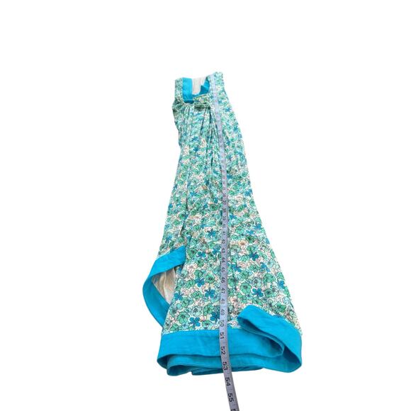 Land's End Maxi Dress Blue Floral Print Soft V-Neck Faux Wrap Cottagecore Small‎ - Picture 11 of 11